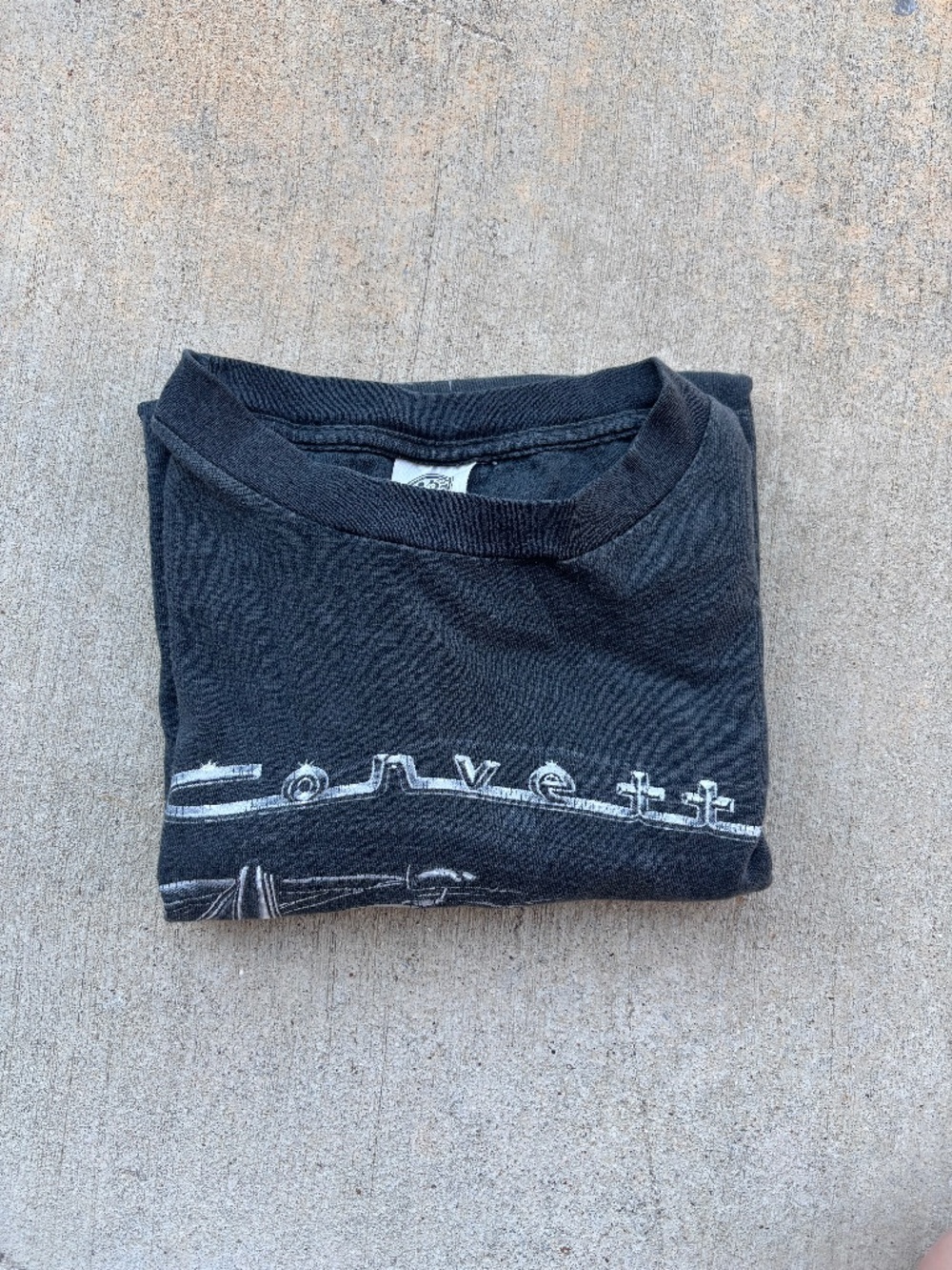 Vintage 1992 Chevrolet Corvette T Shirt Single Stitch Faded Black Car Graphic Te
